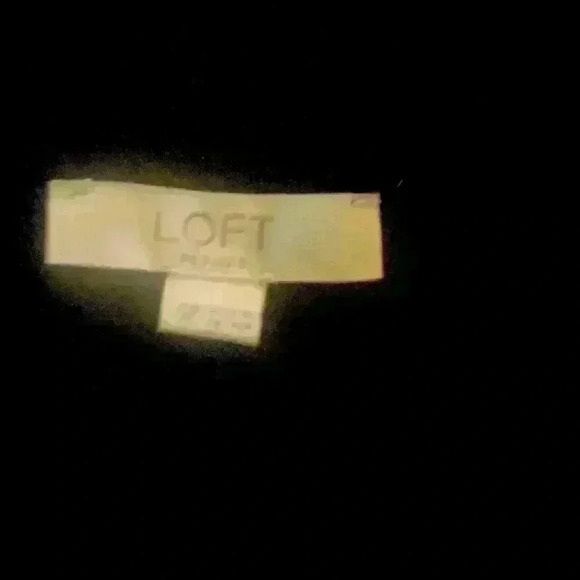 Loft Small Petite Skirt. NWOT. Elastic waist. Black and Gray striped - Picture 3 of 6